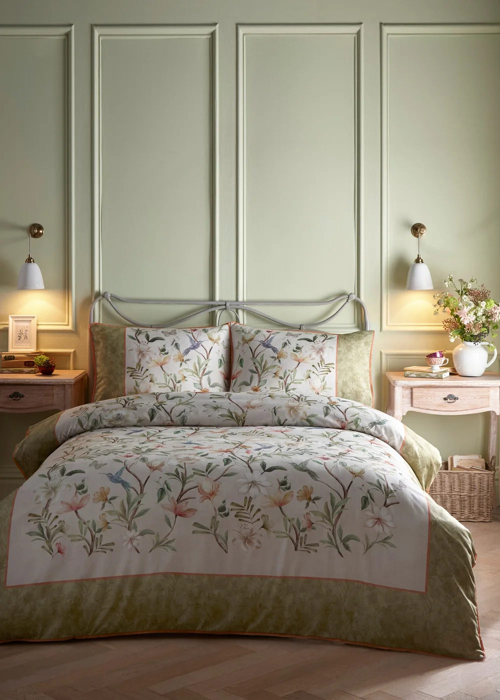 Appletree Heritage Fiorella Natural Duvet Cover Set - Double Image 1