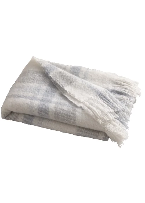 Appletree Hygge Verbier Blue Faux Mohair Bedspread - 130 x 180cm Image 2