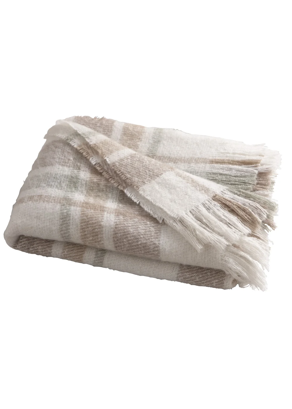 Appletree Hygge Verbier Natural Faux Mohair Bedspread - 130 x 180cm Image 2