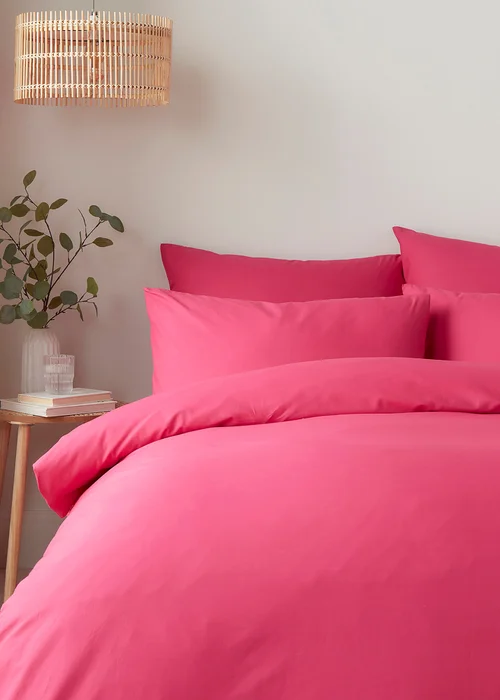Appletree Style Pure Cotton Pink Duvet Cover Set - Single Image 2