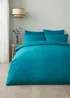 Appletree Style Pure Cotton Teal Duvet Cover Set - Single Image 1