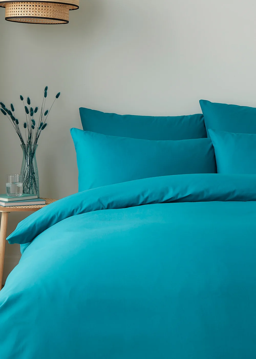 Appletree Style Pure Cotton Teal Duvet Cover Set - Single Image 2