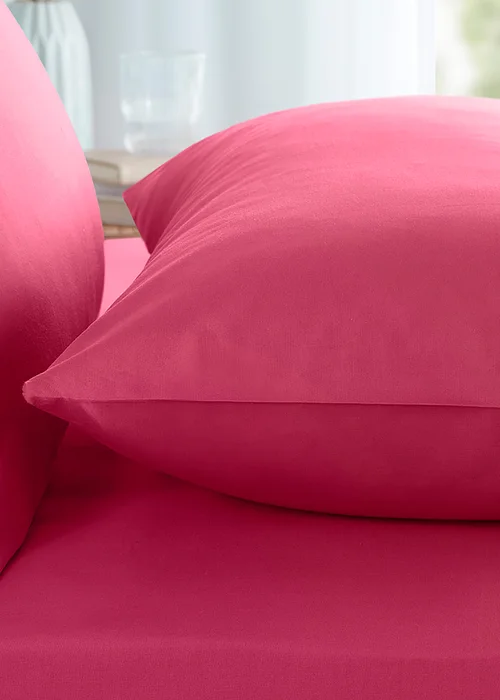 Appletree Style Pure Cotton Pink Housewife Pillowcases - 50 x 75cm Image 2