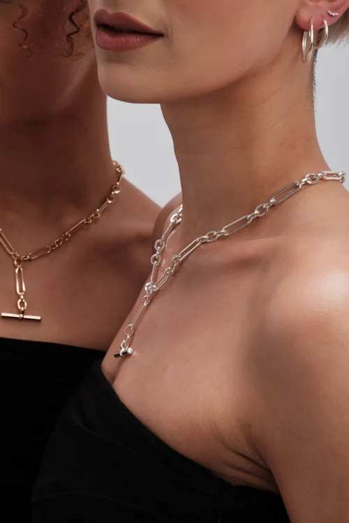 Simply Silver Sterling Silver 925 Polished Sleeper Hoop Earrings - One Size Image 2