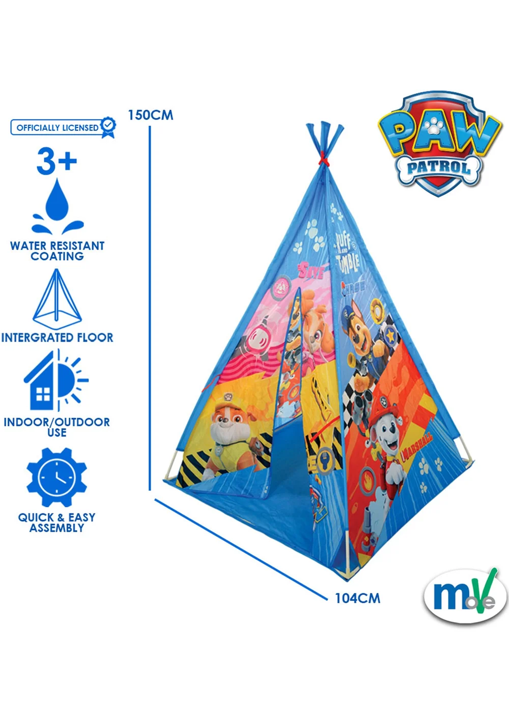 Paw Patrol Play Tent - One Size Image 2