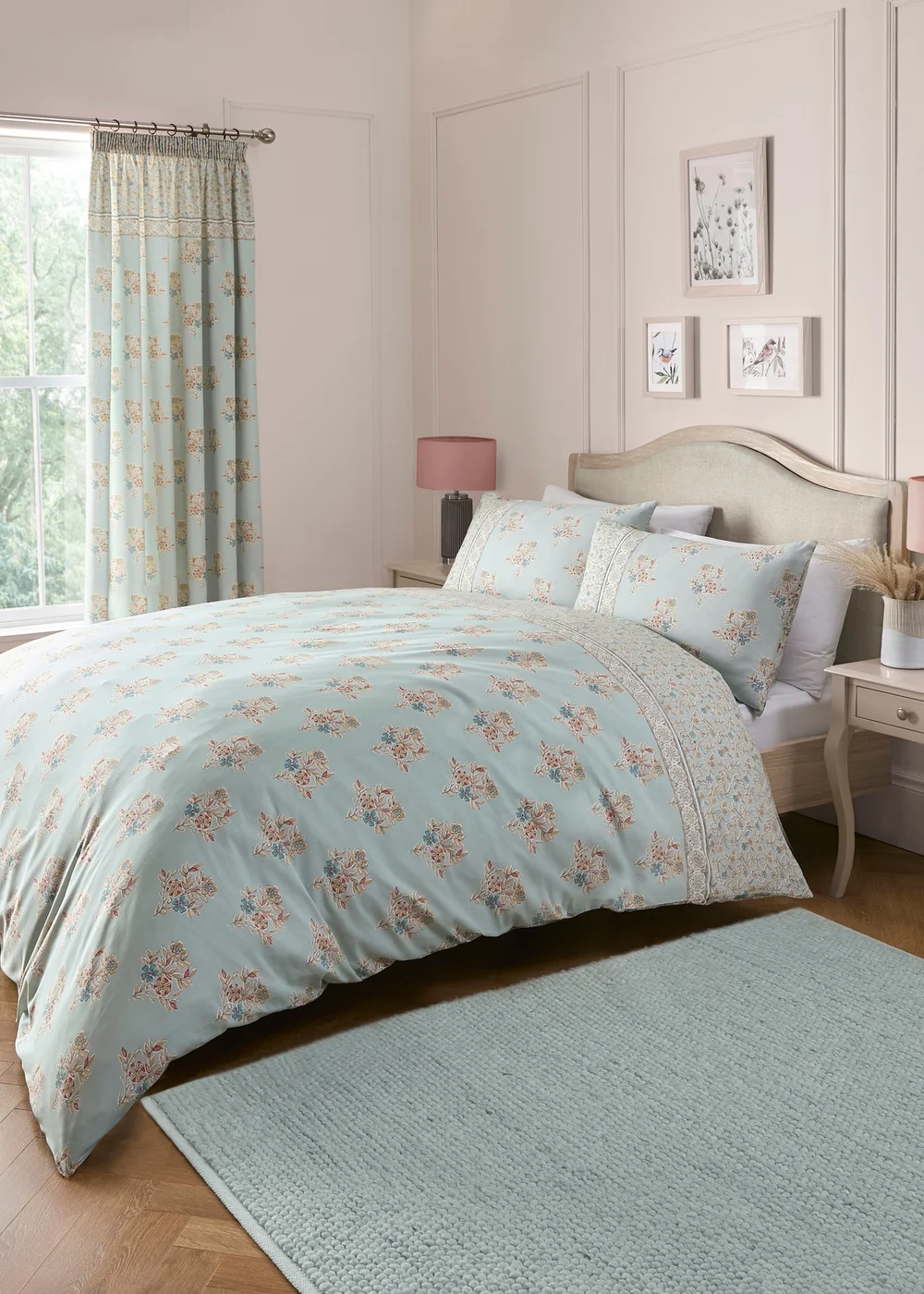 Dreams & Drapes Design Lorena Patchwork Blue Duvet Cover Set - Single Image 1