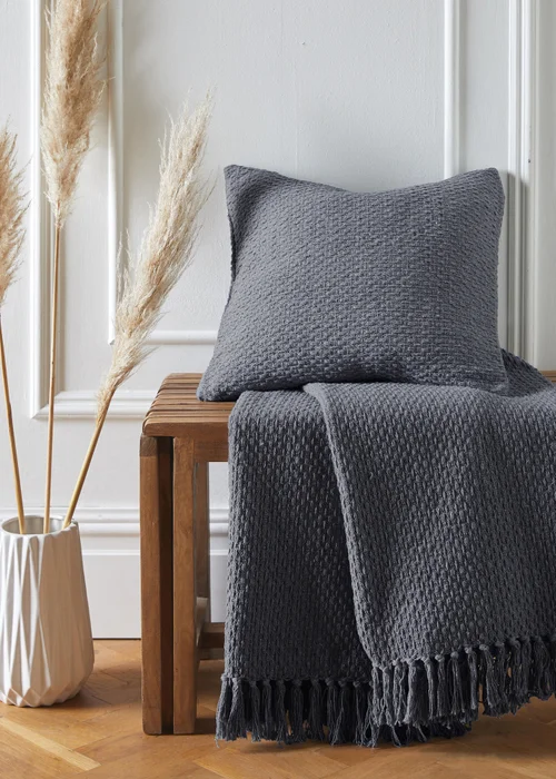 Drift Home Hayden Charcoal Bedspread - 200 x 200cm Image 1