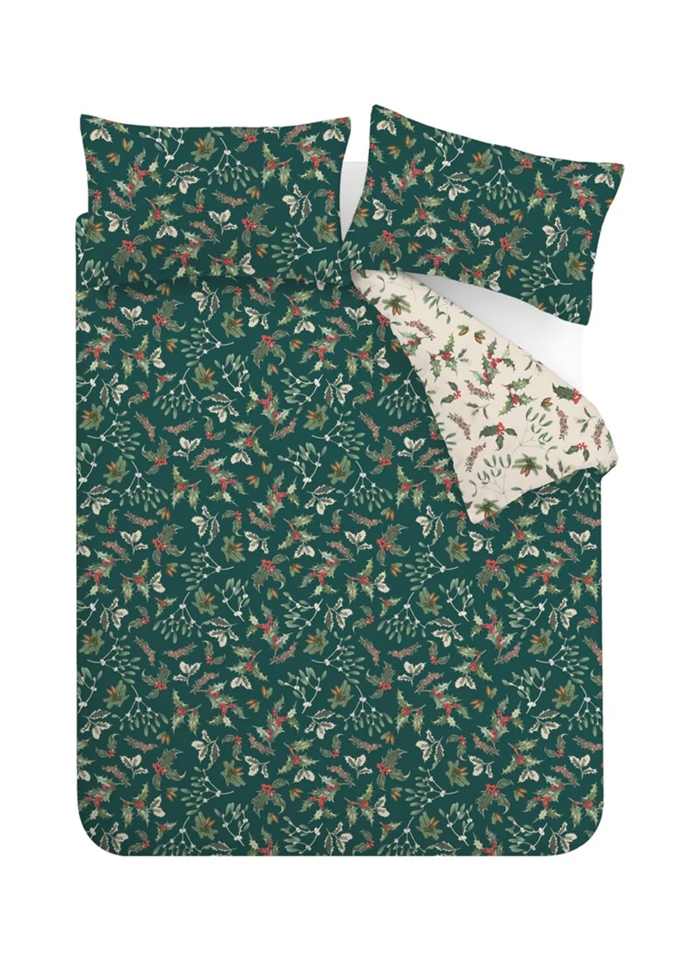 RHS Winter Foliage Cotton Reversible Duvet Cover Set - Single Image 5
