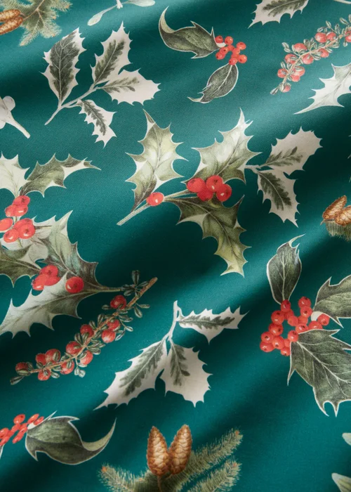 RHS Winter Foliage Cotton Reversible Duvet Cover Set - Single Image 4