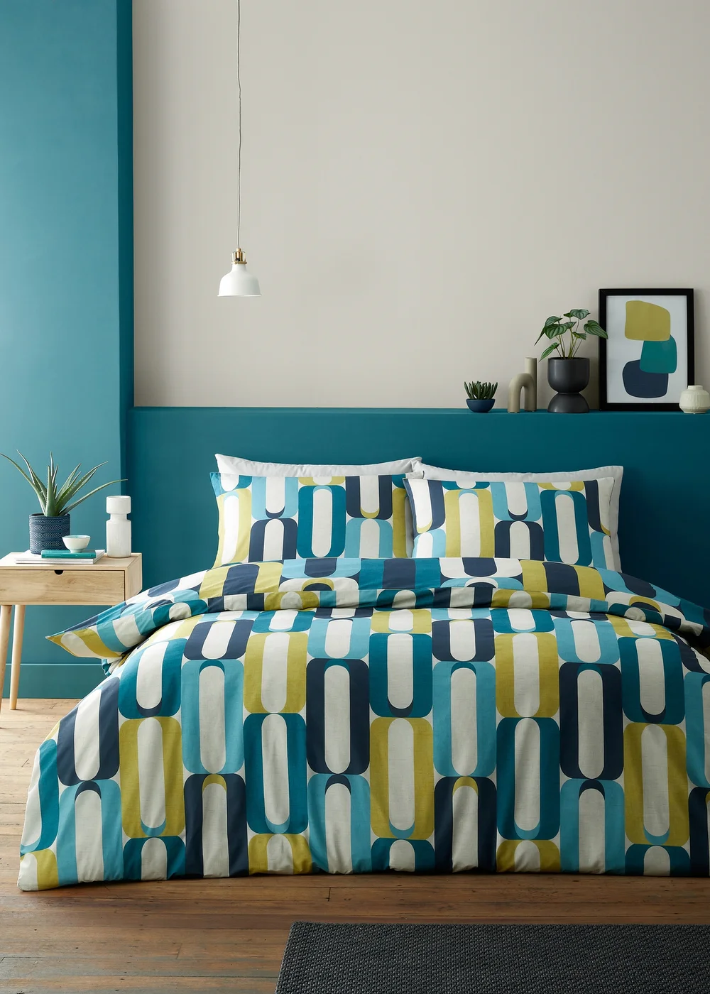 Fusion Orea Blue Duvet Cover Set - Single Image 3