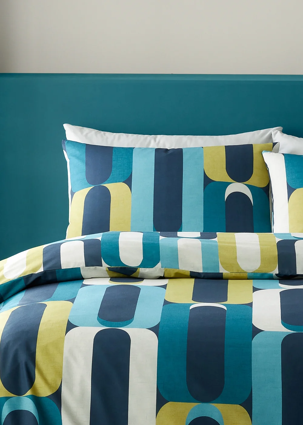 Fusion Orea Blue Duvet Cover Set - Single Image 2