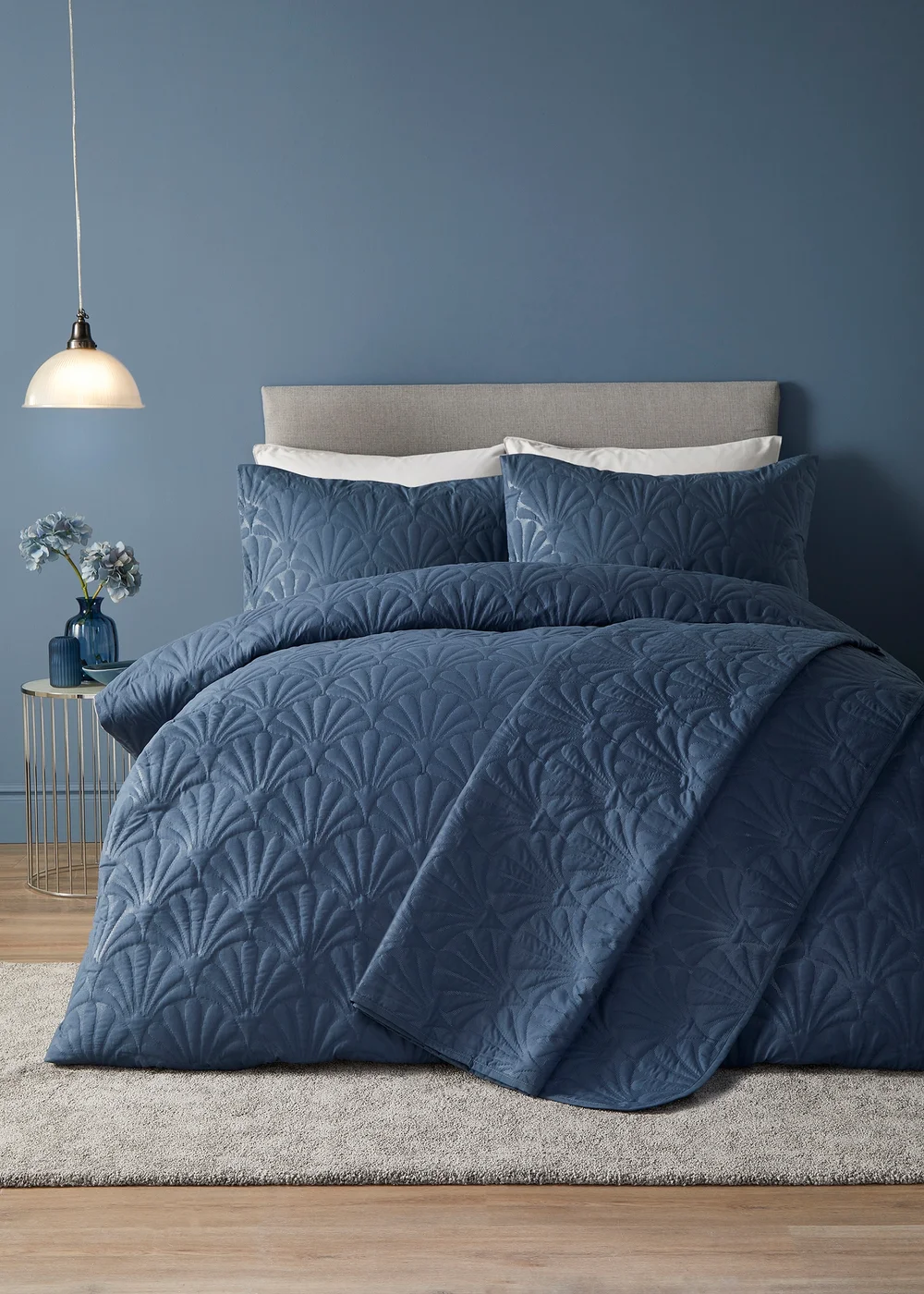 Serene Cavali Dark Blue Pinsonic Duvet Cover Set - Single Image 4