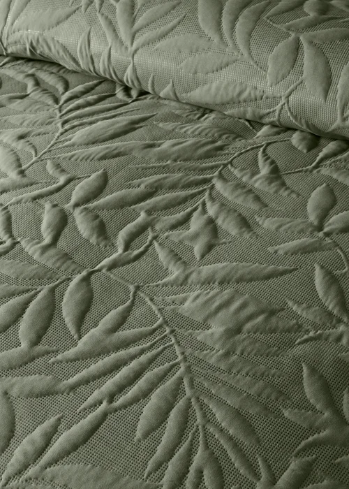 Serene Luana Dark Green Peach Finish Duvet Cover Set - Single Image 3