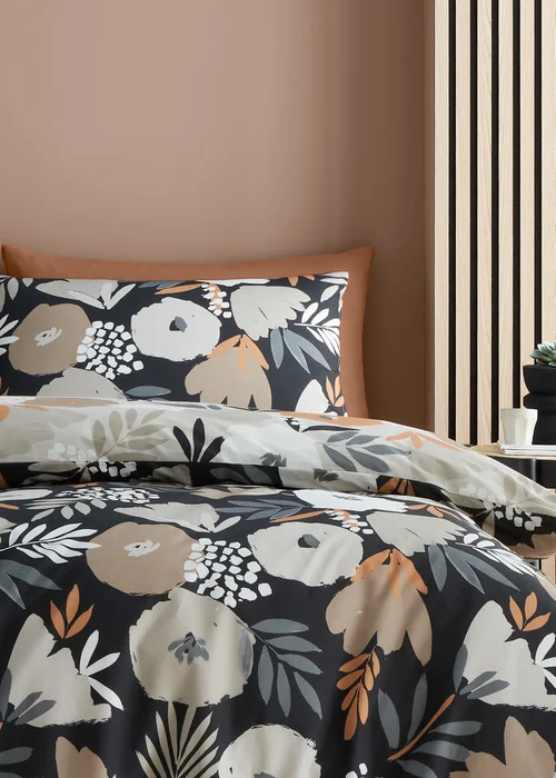 Fusion Yasmin Black Duvet Cover Set - Single Image 2