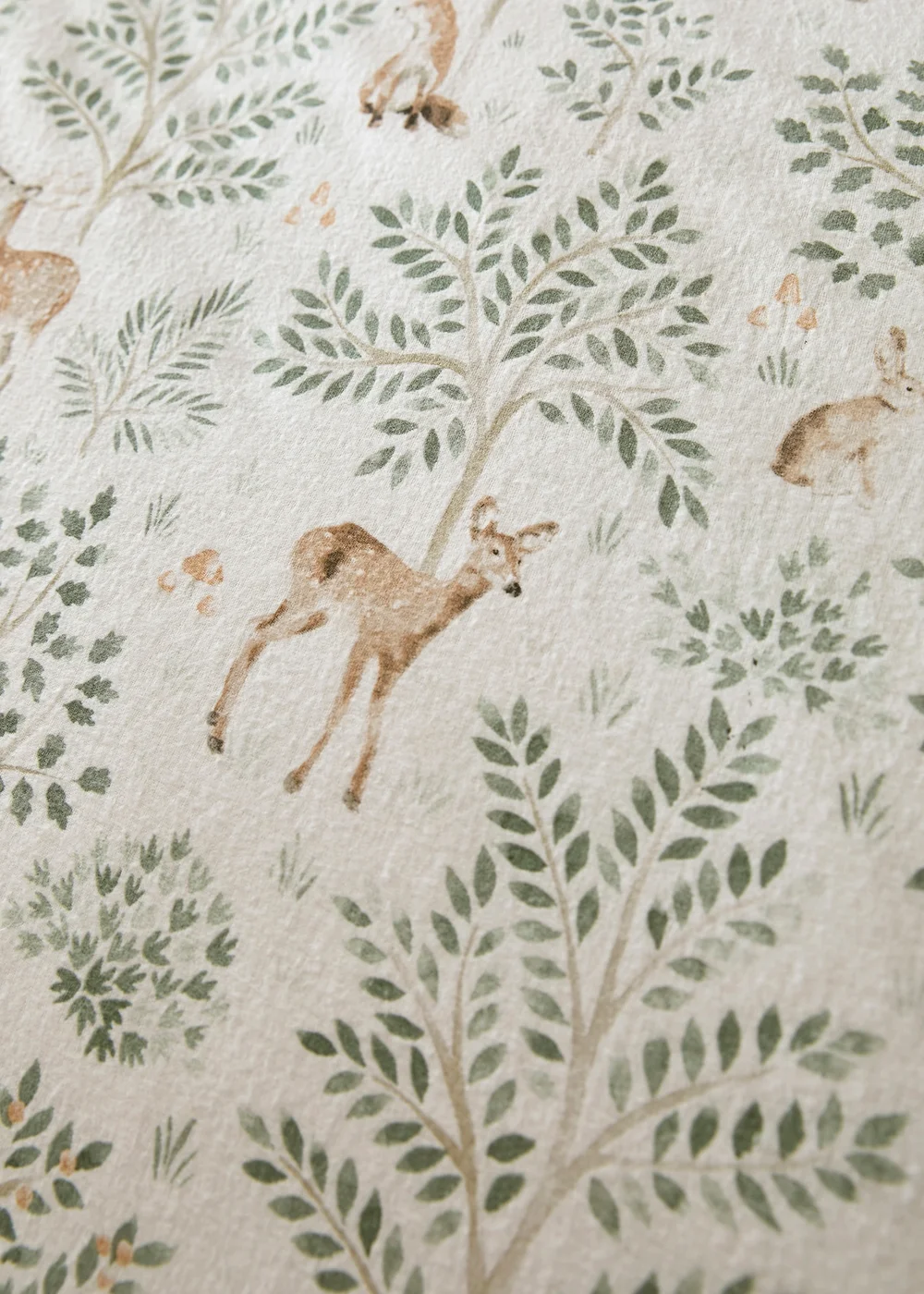 Dreams & Drapes Lodge Forest Animals Christmas Natural Duvet Cover Set - Single Image 3