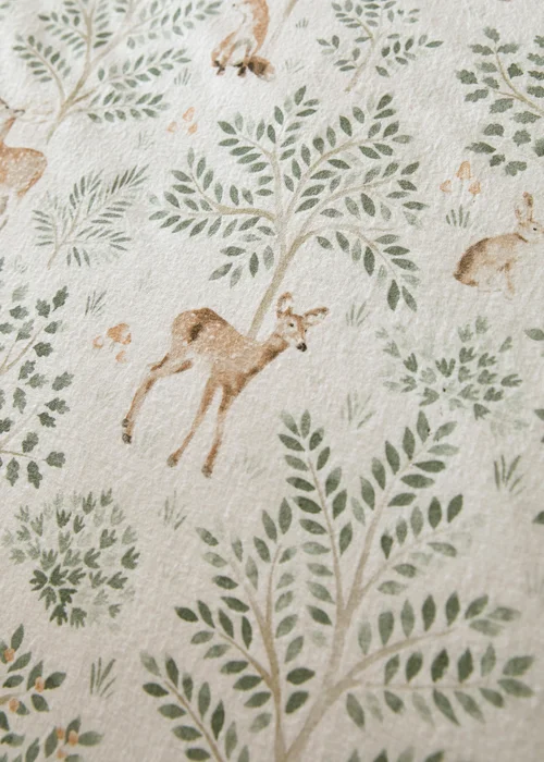 Dreams & Drapes Lodge Forest Animals Christmas Natural Duvet Cover Set - Single Image 3