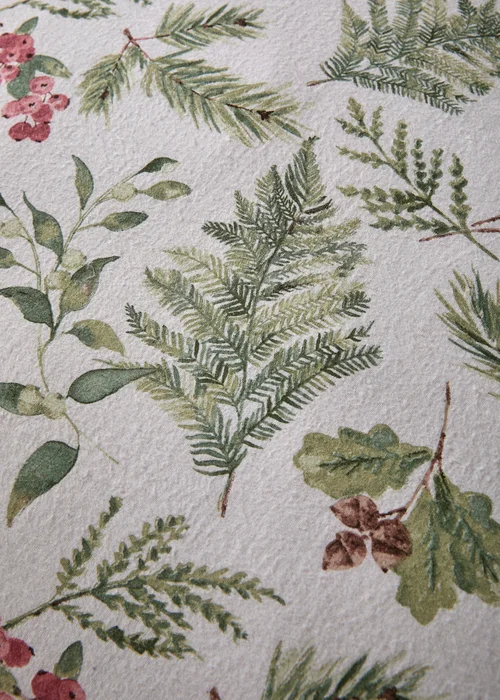 Dreams & Drapes Lodge Winter Sprigs Christmas Green Duvet Cover Set - Single Image 3