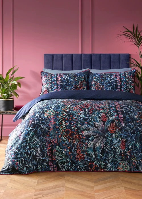 Soiree Tessa Navy Duvet Cover Set - Double Image 1