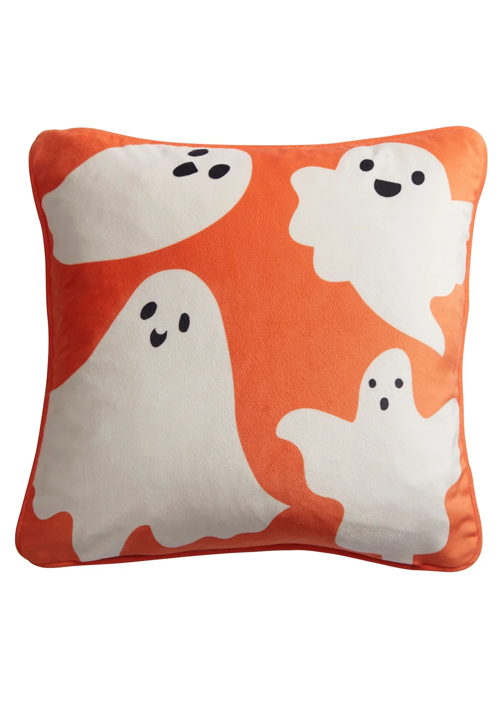 Bedlam Spooky Ghosts Halloween Grey Velvet Filled Cushion (43cm x 43cm) - 43W X 43D Image 2