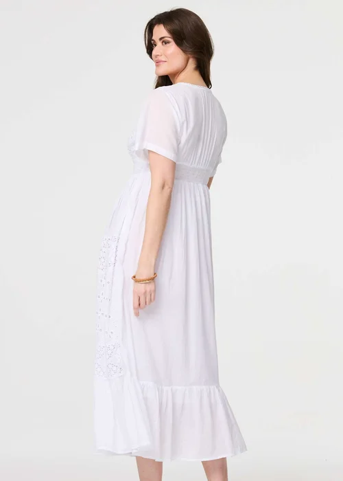 Izabel London White Broderie Anglaise Short Sleeve Dress - 8 Image 2