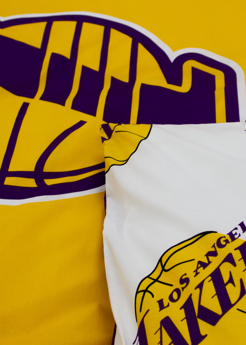 NBA Lakers Reversible Polycotton Duvet Cover Set - Double Image 5
