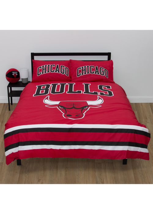 NBA Bulls Reversible Duvet Cover Set - Double Image 1