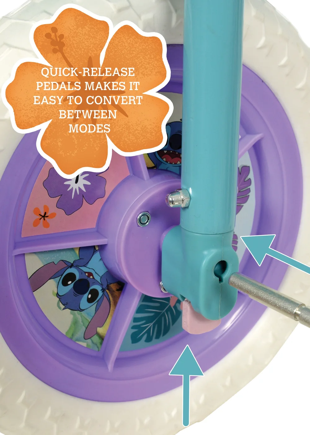 Disney Stitch 2in1 Training Bike (10") - One Size Image 4