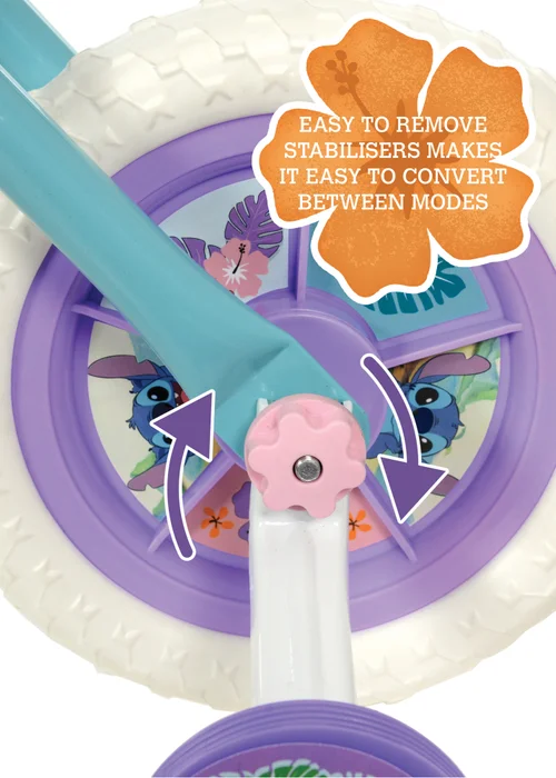 Disney Stitch 2in1 Training Bike (10") - One Size Image 5