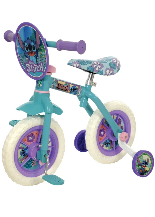 Disney Stitch 2in1 Training Bike (10") - One Size Image 1
