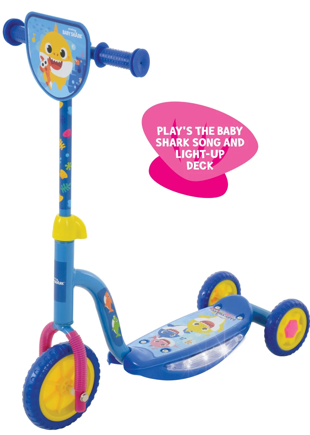Baby Shark Music & Lights Scooter - One Size Image 1
