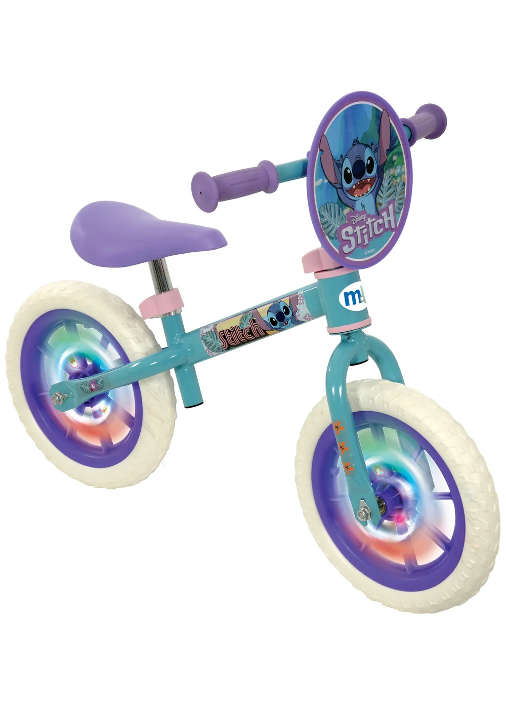 Disney Stitch Balance Bike with Light Up Wheels (12") - One Size Image 1