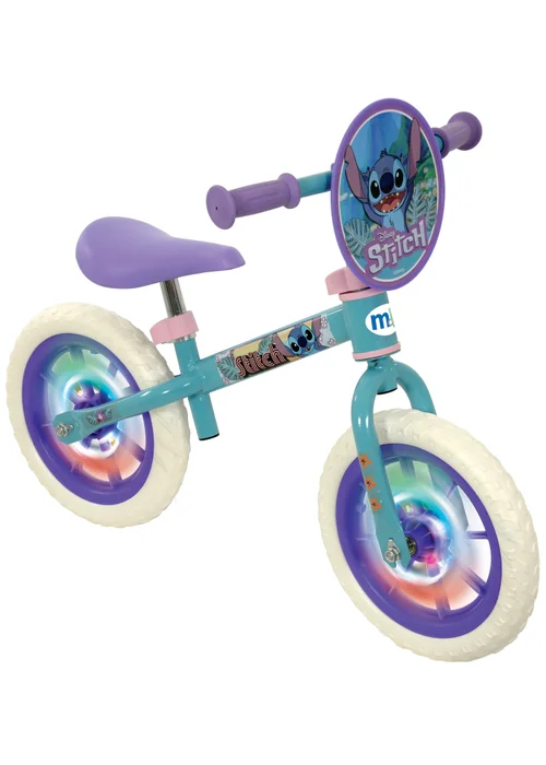 Disney Stitch Balance Bike with Light Up Wheels (12") - One Size Image 1