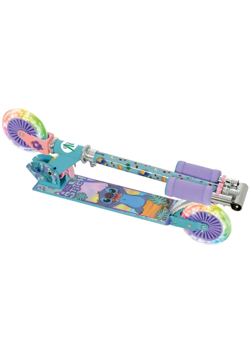 Disney Stitch Folding Inline Scooter with Light Up Wheels - One Size Image 3