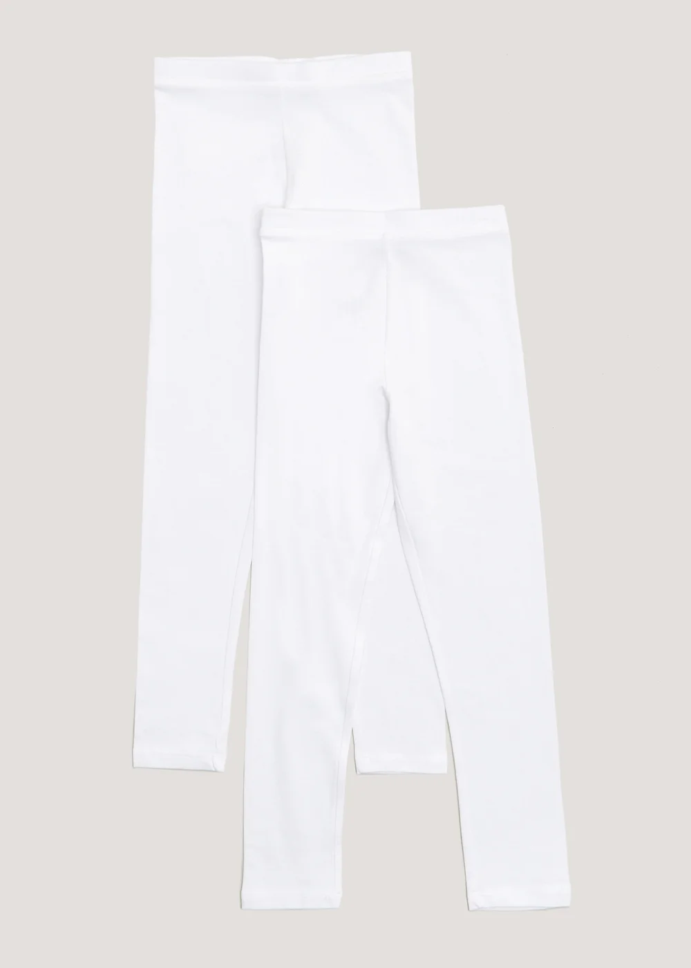 2 Pack Girls White Leggings (7-15yrs) - 8 Yrs Image 1