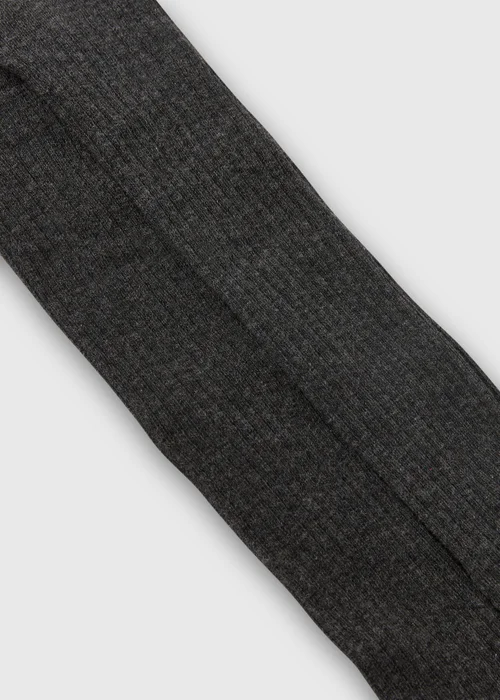 2 Pack Grey Ribbed Tights (4-13yrs) - 4-5 Yrs Image 2