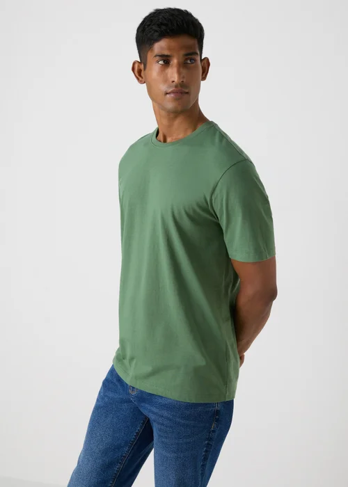 Green Essential Crew Neck T-Shirt - XS Image 3
