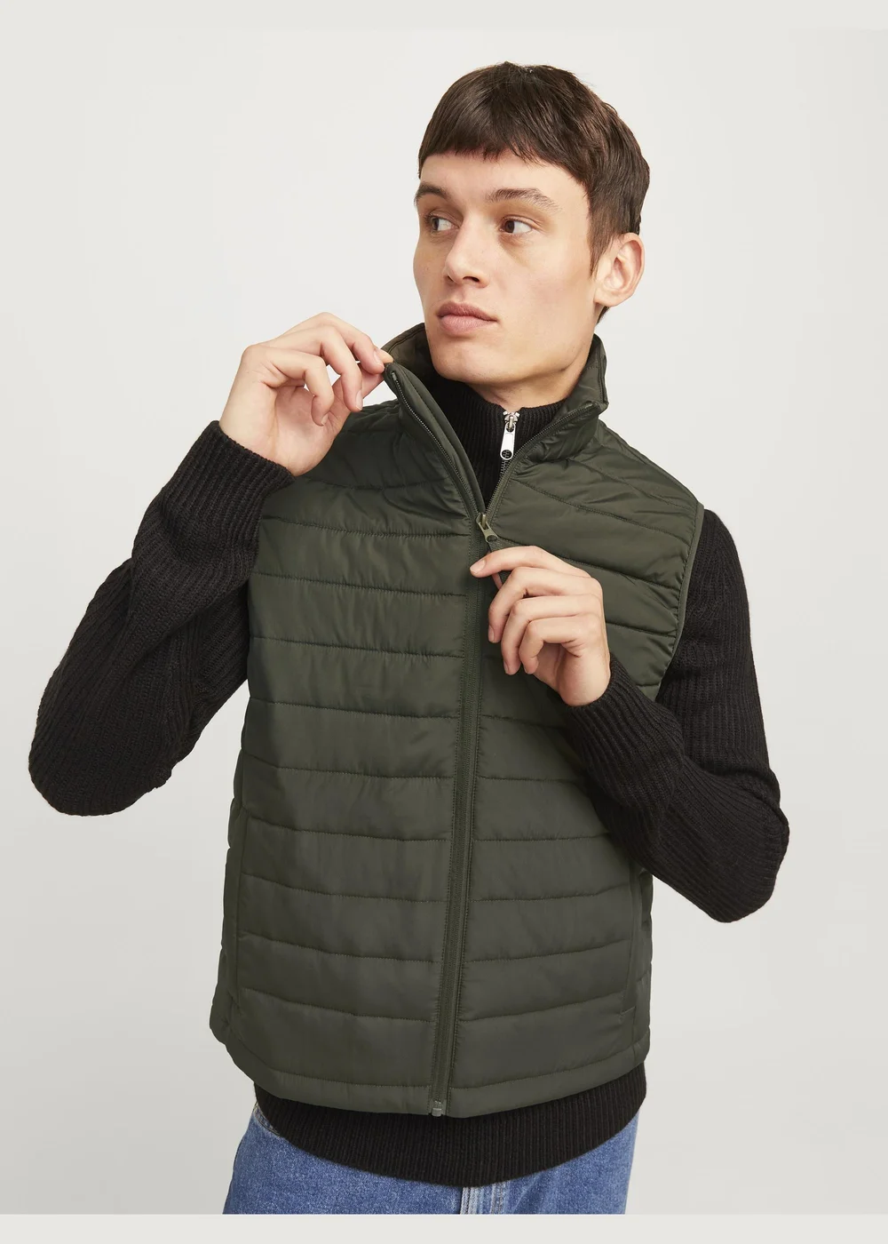 JJ Rebel Khaki Gilet - S Image 3