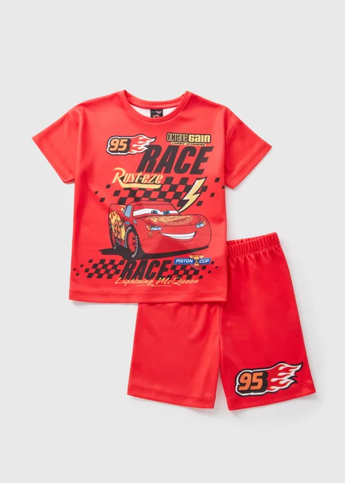 Cars Boys Red Top & Shorts Set (1-7yrs) - 1 half year to 2 Image 1
