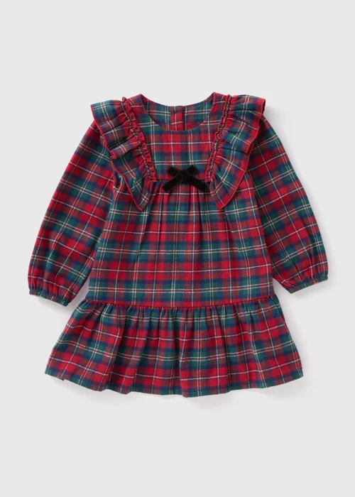 Girls Red Check Tartan Dress (1-7yrs) - 1 half year to 2 Image 1