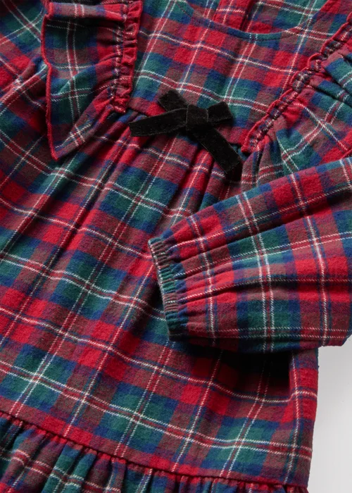 Girls Red Check Tartan Dress (1-7yrs) - 1 half year to 2 Image 2