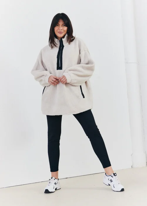 In The Style Stacey Solomon Stone Borg Half Zip Pull Over Jacket - 8 Image 5