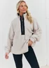 In The Style Stacey Solomon Stone Borg Half Zip Pull Over Jacket - 8 Image 1