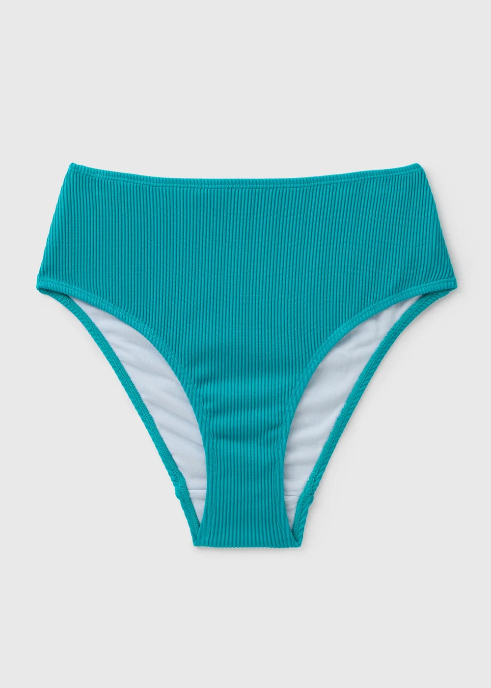Green Ribbed High Waisted Briefs - 8 Image 2