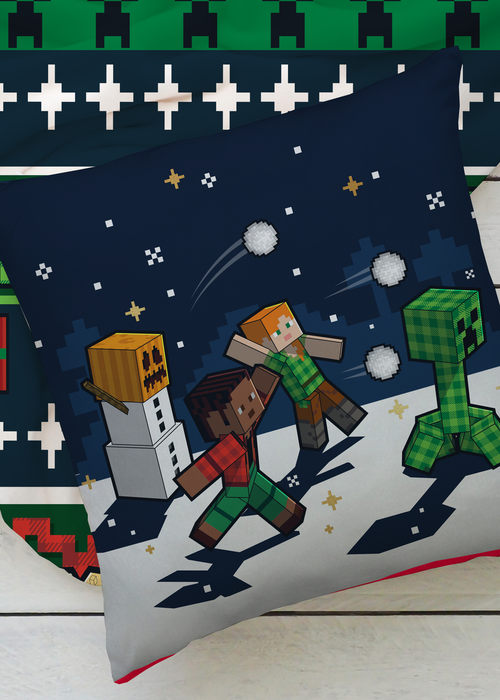 Minecraft Present Square Decorative Cushion - One Size Image 3