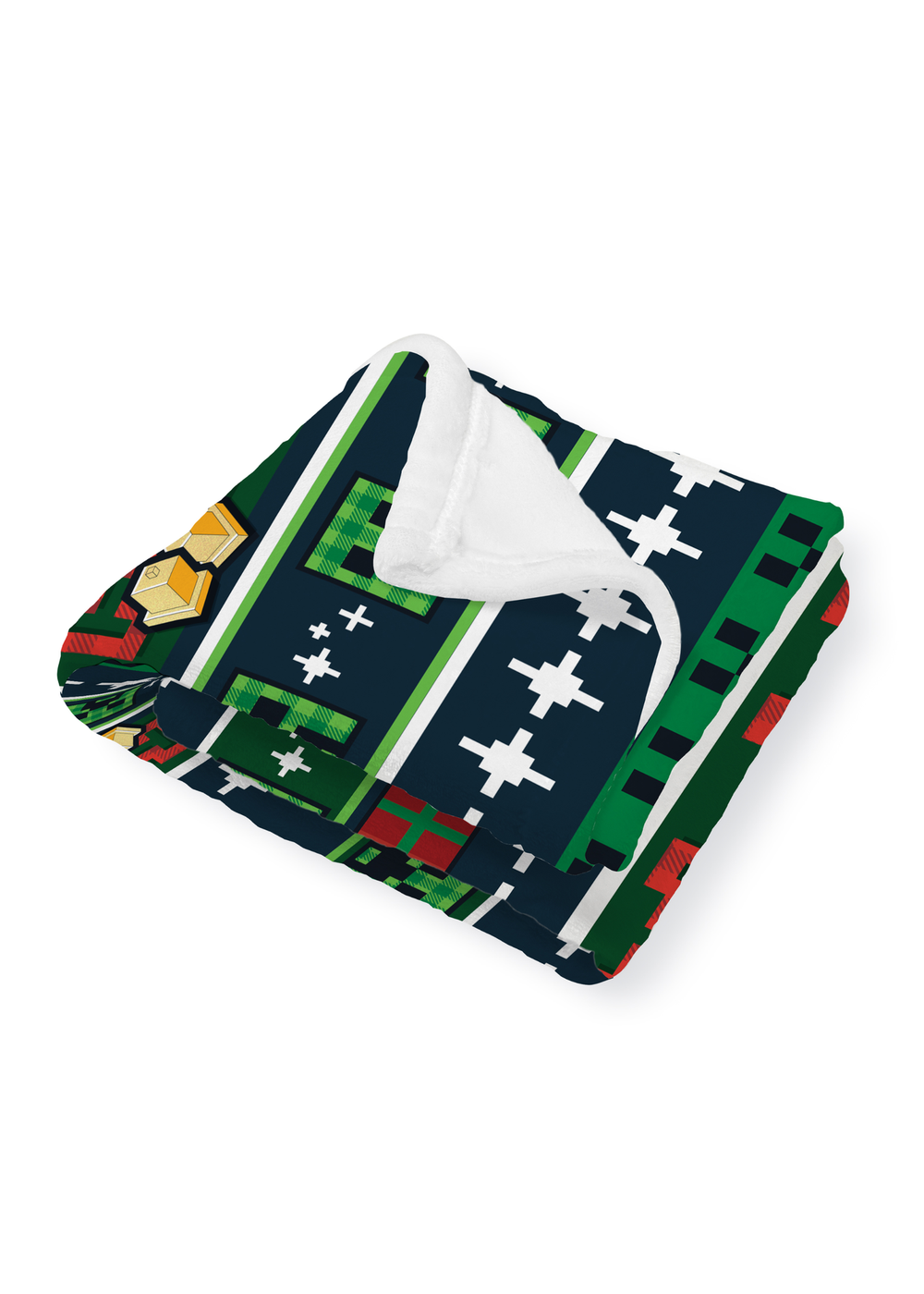 Minecraft Present Fleece Throw - One Size Image 4