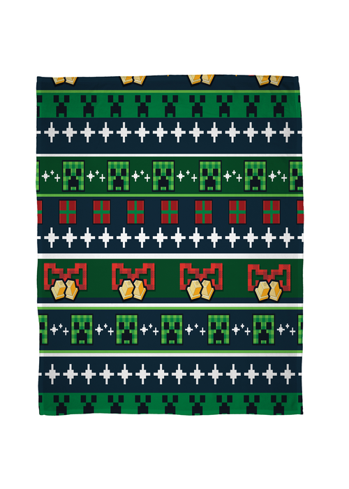 Minecraft Present Fleece Throw - One Size Image 1