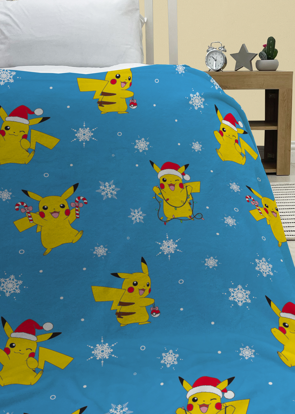 Pokemon Snowy Faux-Shearling Backed Fleece Throw (100x150cm) - One Size Image 2