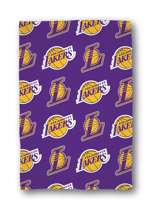 NBA Lakers Purple Flannel Fleece Blanket - One Size Image 5