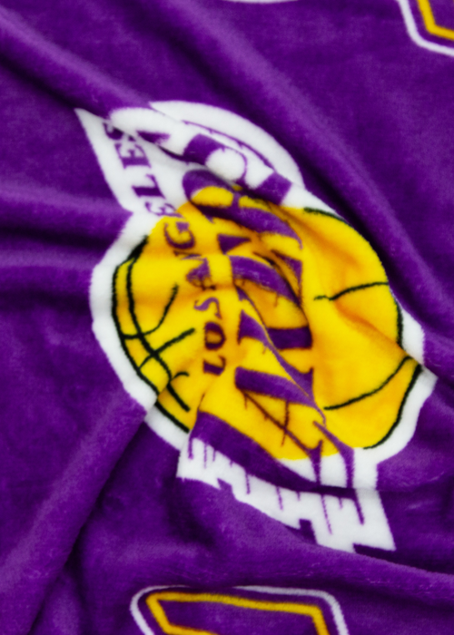 NBA Lakers Purple Flannel Fleece Blanket - One Size Image 2