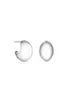 Mood Silver Polished Dome Hoop Earrings - One Size Image 1